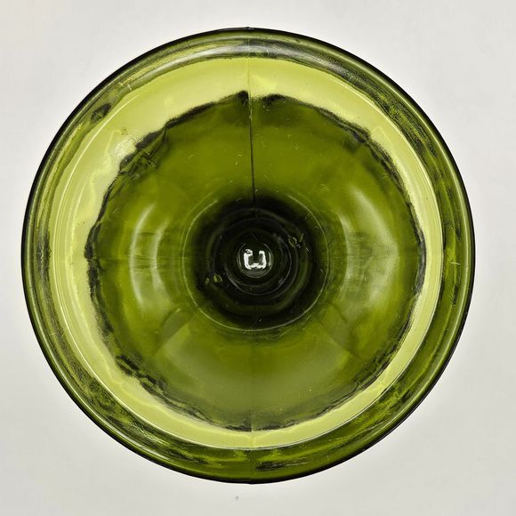 Indiana Glass Green Compote Pedestal Fruit Bowl Harvest Grape Pattern Vintage - Picture 5 of 11